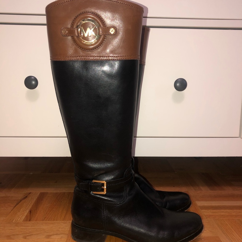 Michael Kors Riding Leather Boots - Picture 2 of 4